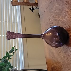 Vintage DesignMid-century gourd shaped purple Long neck glass vase